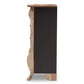 Romilly Country Cottage Farmhouse Black and Oak-Finished Wood 5-Drawer Chest FredCo