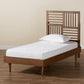 Romy Modern and Contemporary Walnut Brown Finished Wood Twin Size Platform Bed FredCo