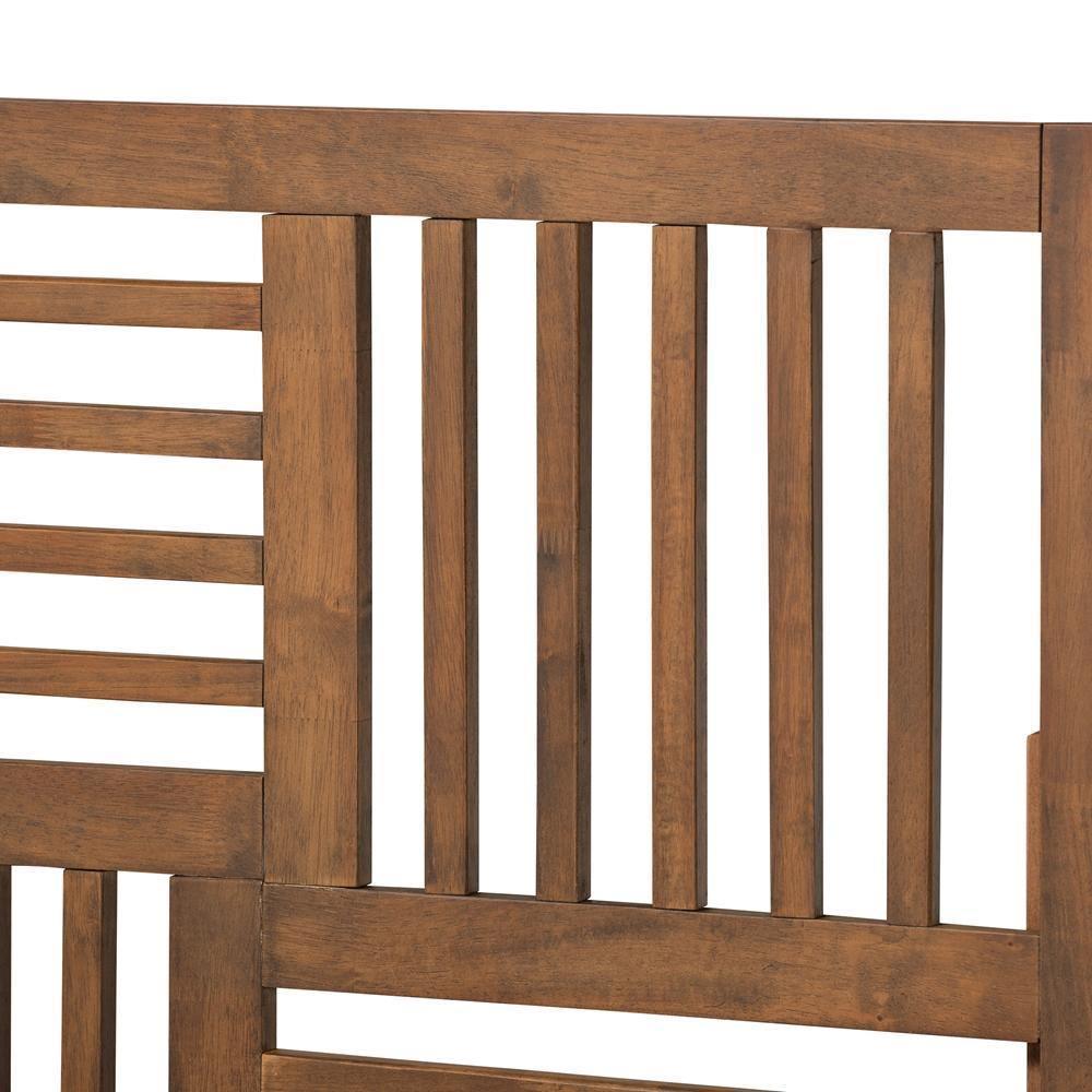 Romy Modern and Contemporary Walnut Brown Finished Wood Twin Size Platform Bed FredCo