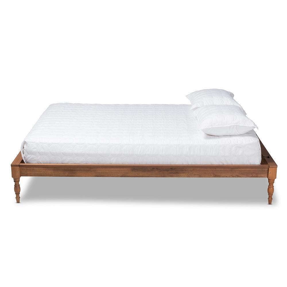 Romy Vintage French Inspired Ash Wanut Finished King Size Wood Bed Frame FredCo