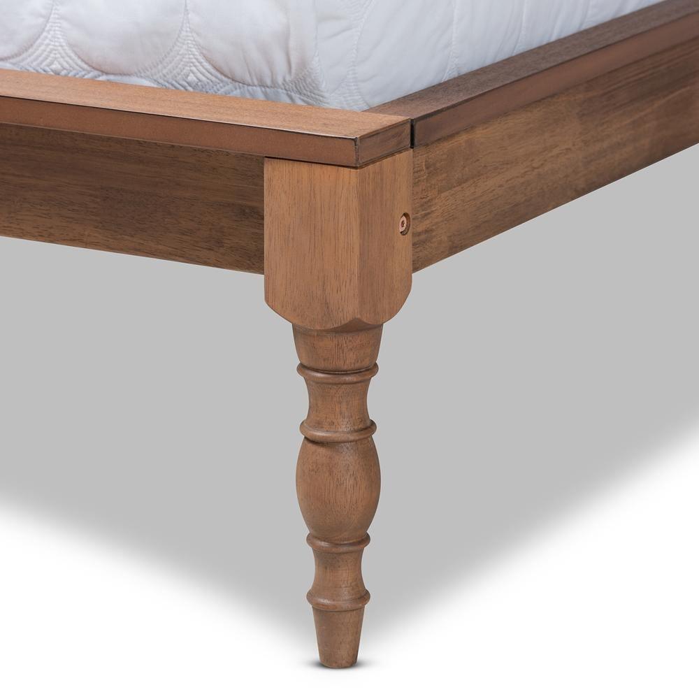 Romy Vintage French Inspired Ash Wanut Finished King Size Wood Bed Frame FredCo