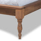 Romy Vintage French Inspired Ash Wanut Finished King Size Wood Bed Frame FredCo