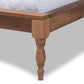 Romy Vintage French Inspired Ash Wanut Finished Queen Size Wood Bed Frame FredCo