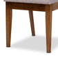 Rosa Modern and Contemporary Grey Fabric Upholstered and Walnut Brown Finished Wood 5-Piece Dining Set FredCo