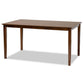 Rosa Modern and Contemporary Grey Fabric Upholstered and Walnut Brown Finished Wood 7-Piece Dining Set FredCo