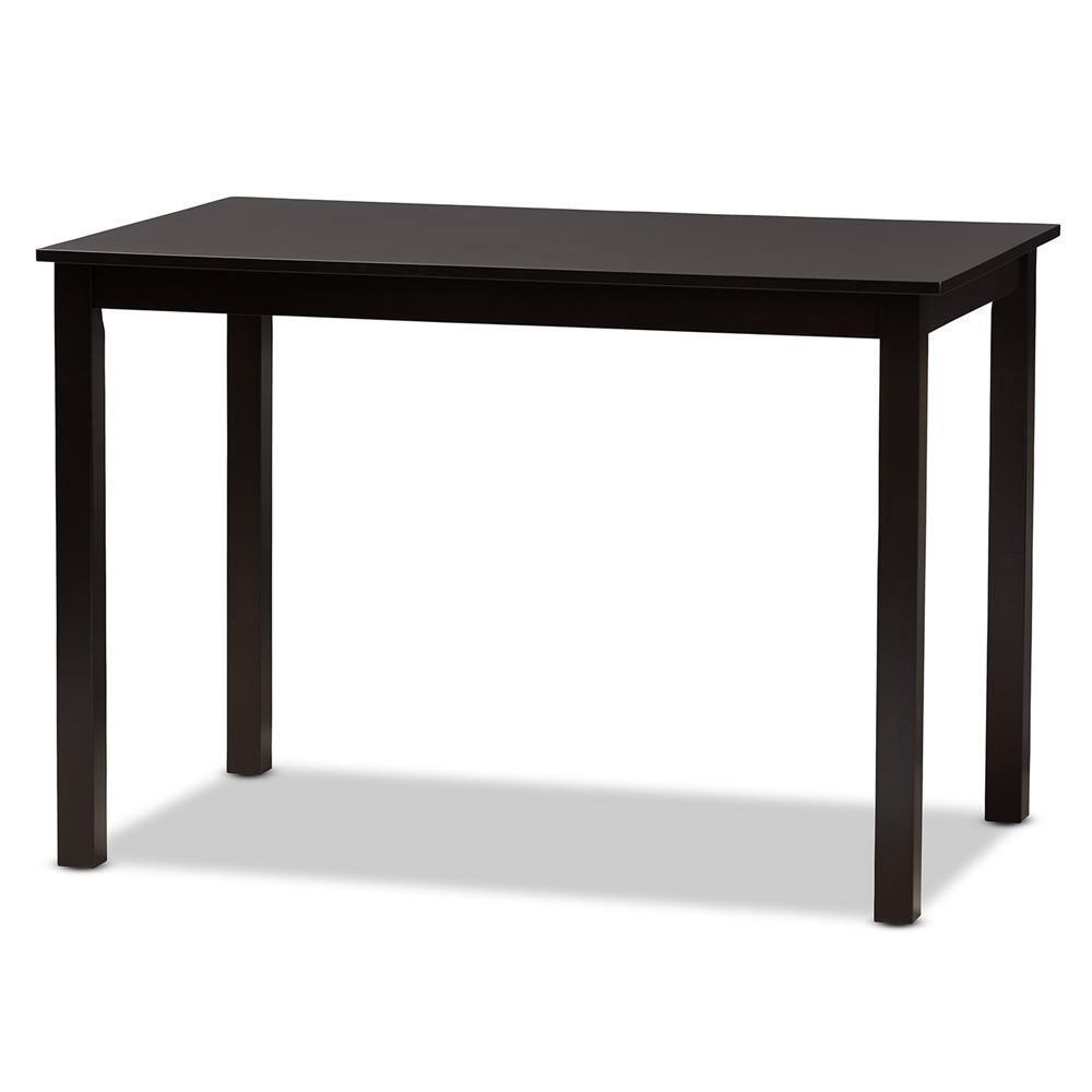Rosa Modern and Contemporary Sand Fabric Upholstered and Dark Brown Finished Wood 5-Piece Dining Set FredCo
