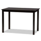 Rosa Modern and Contemporary Sand Fabric Upholstered and Dark Brown Finished Wood 5-Piece Dining Set FredCo