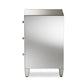 Rosalind Hollywood Regency Glamour Style Mirrored 3-Drawer Nightstand (Set of 2) FredCo