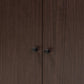 Rossin Modern and Contemporary Dark Brown Finished Wood 2-Door Entryway Shoe Storage Cabinet with Top Shelf FredCo