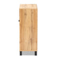 Rossin Modern and Contemporary Oak Brown Finished Wood 2-Door Entryway Shoe Storage Cabinet with Bottom Shelf FredCo