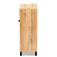 Rossin Modern and Contemporary Oak Brown Finished Wood 2-Door Entryway Shoe Storage Cabinet with Bottom Shelf FredCo