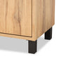 Rossin Modern and Contemporary Oak Brown Finished Wood 2-Door Entryway Shoe Storage Cabinet with Top Shelf FredCo