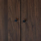 Rossin Modern and Contemporary Walnut Brown Finished 2-Door Wood Entryway Shoe Storage Cabinet with Open Shelf FredCo