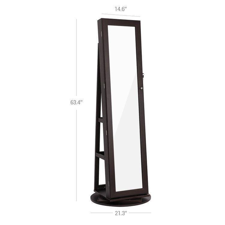 Rotatable Mirror Jewelry Armoire FredCo