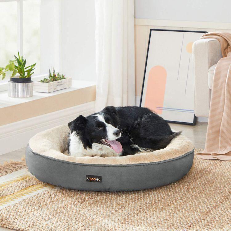 Round Dog Bed Dark Gray FredCo