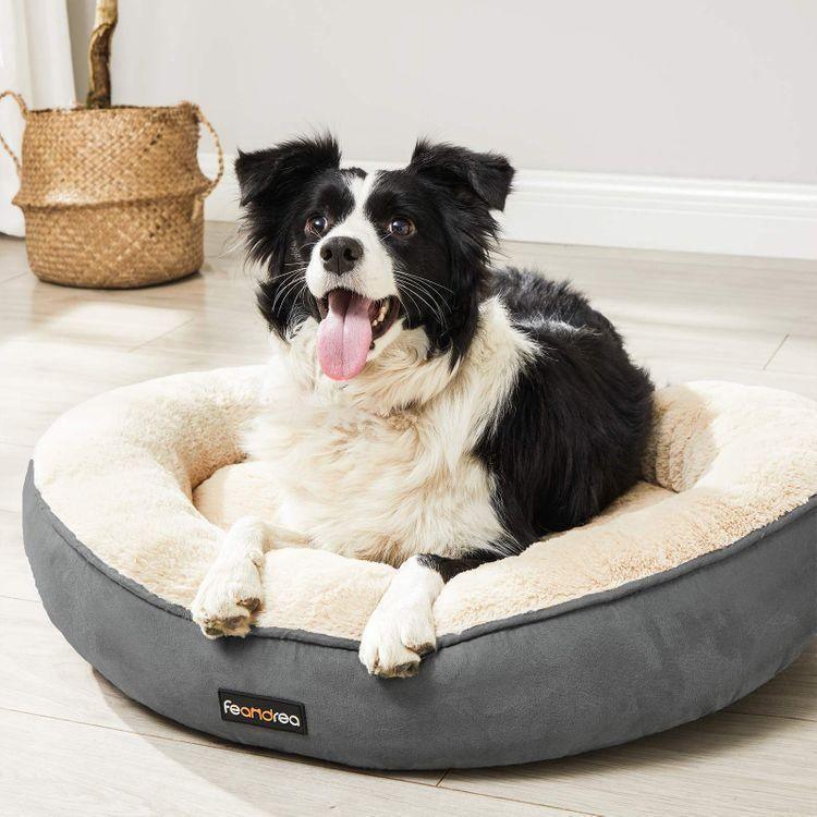 Round Dog Bed Dark Gray FredCo