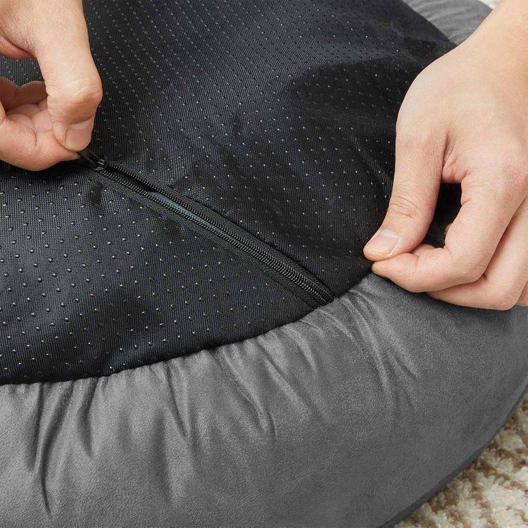 Round Dog Bed Dark Gray FredCo