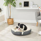 Round Dog Bed Dark Gray FredCo