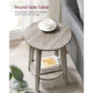 Round End Table with Shelf Farmhouse Gray FredCo