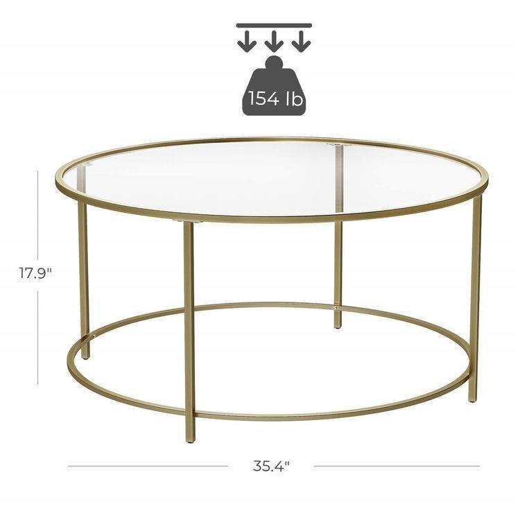 Round Glass Coffee Table FredCo