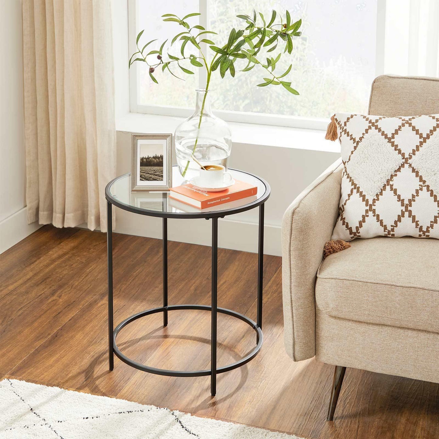 Round Side Table Black FredCo