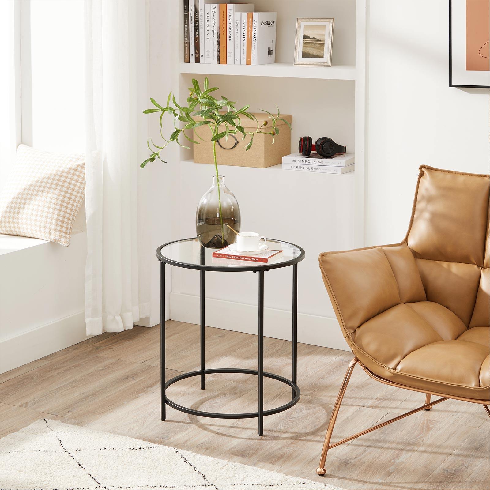 Round Side Table Black FredCo