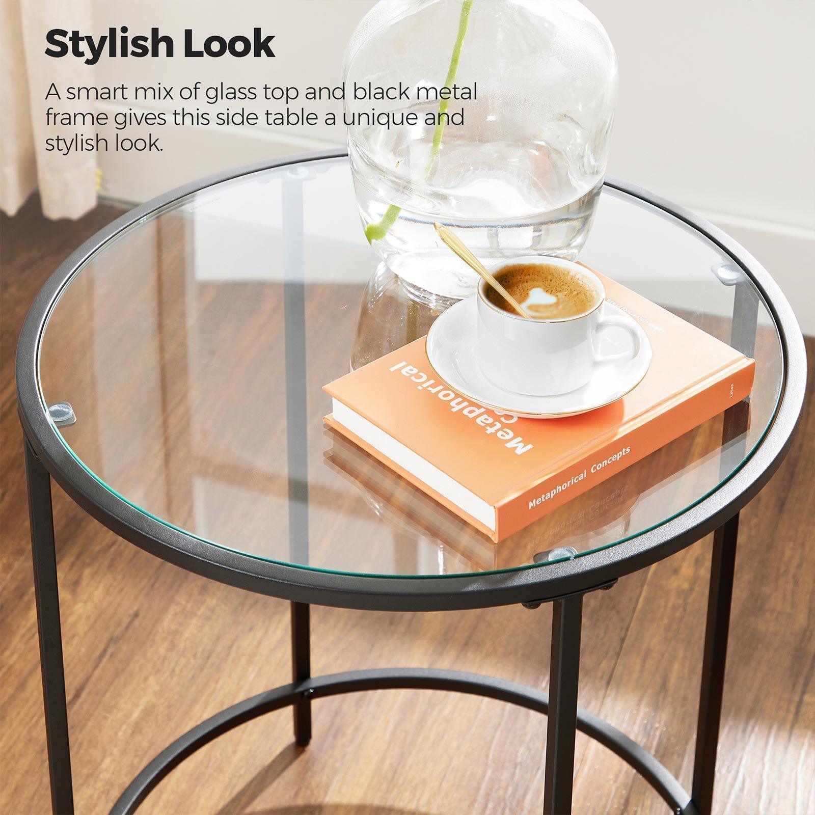 Round Side Table Black FredCo