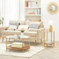 Round Side Table, Hazelnut Brown and Golden  FredCo