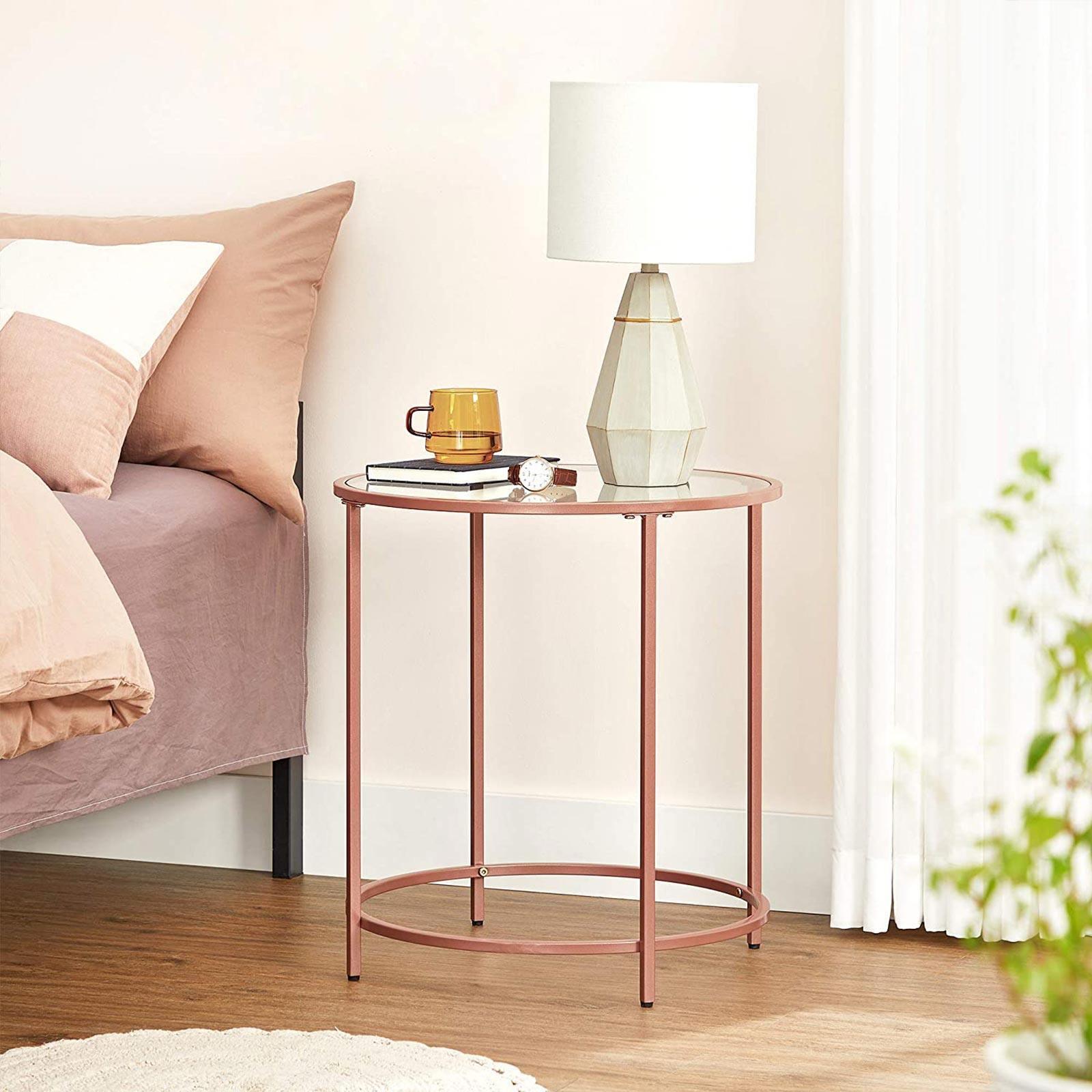 Round Side Table, Rose Gold FredCo