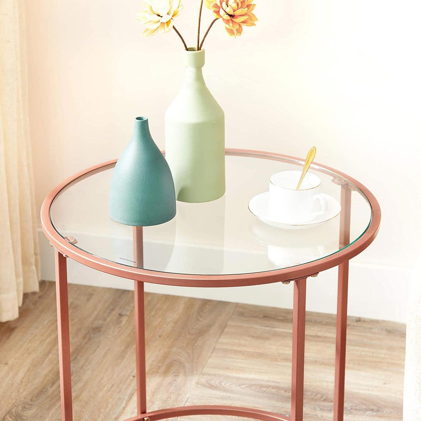 Round Side Table, Rose Gold FredCo