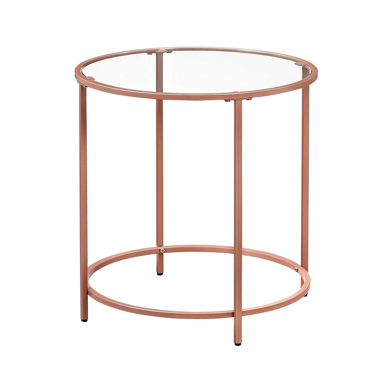 Round Side Table, Rose Gold FredCo