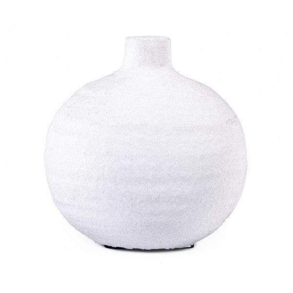 Round White Vase (15585S) 4.25" FredCo
