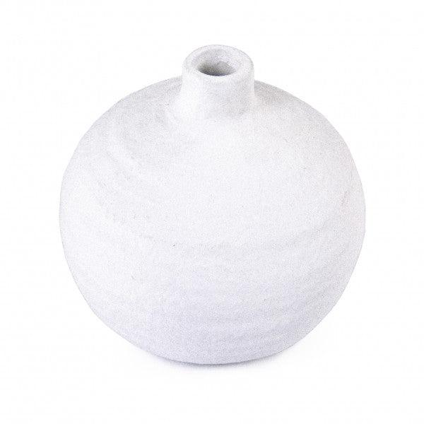 Round White Vase (15585S) 4.25" FredCo