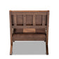 Rovelyn Rustic Brown Faux Leather Upholstered Walnut Finished Wood Lounge Chair FredCo
