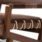Rovelyn Rustic Brown Faux Leather Upholstered Walnut Finished Wood Lounge Chair FredCo