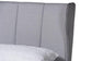 Royce Mid-Century Modern Transitional Light Grey Fabric and Ash Walnut Finished Wood Queen Size Bed FredCo