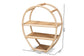 Ruana Modern Bohemian Natural Brown Finished Rattan 3-Tier Display Shelf FredCo