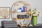 Ruana Modern Bohemian Natural Brown Finished Rattan 3-Tier Display Shelf FredCo