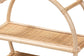 Ruana Modern Bohemian Natural Brown Finished Rattan 3-Tier Display Shelf FredCo