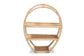 Ruana Modern Bohemian Natural Brown Finished Rattan 3-Tier Display Shelf FredCo