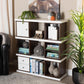 Rune Modern and Contemporary Two-Tone White and Walnut Brown Finished 2-Drawer Bookcase FredCo