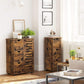 Rustic Brown 3 Drawers Storage Cabinet for Bathroom FredCo