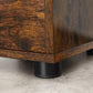 Rustic Brown 3 Drawers Storage Cabinet for Bathroom FredCo