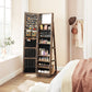 Rustic Brown 360° Swivel Lockable Jewelry Armoire FredCo