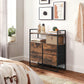 Rustic Brown 4 Drawers Dresser with Shelf FredCo