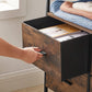 Rustic Brown 4 Drawers Dresser with Shelf FredCo