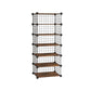 Rustic Brown & Black Metal Storage Organizer with Plastic Panels FredCo
