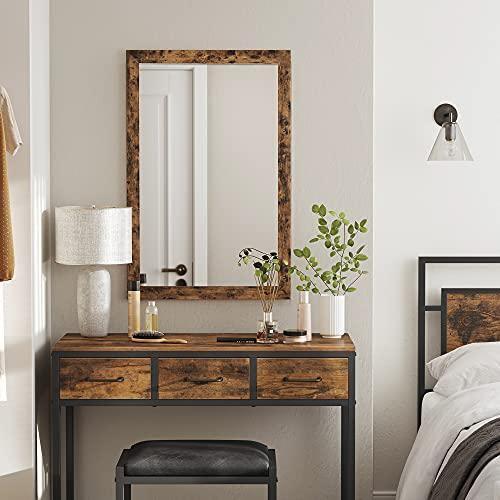 Rustic Brown Bathroom Wall Mirror 24" x 36" FredCo