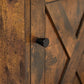Rustic Brown Bedside Table with Open Compartment FredCo