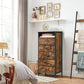 Rustic Brown Chest of Drawers with Shelf FredCo